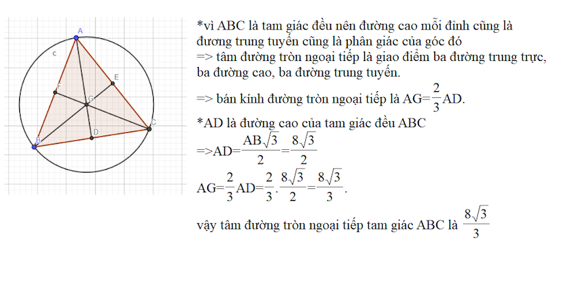 Phương Pháp Xác Định Tâm Đường Tròn Ngoại Tiếp chi tiết 